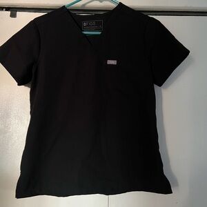 Women's Black Petite Catarina™ - One-Pocket Scrub Top